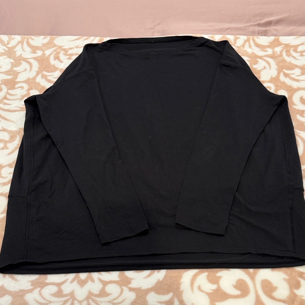 Lululemon Slub black long sleeve t-shirt